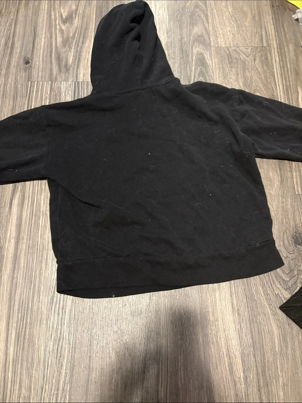 Old Navy Black Kids Hoodie with Neon Pikachu Graphic